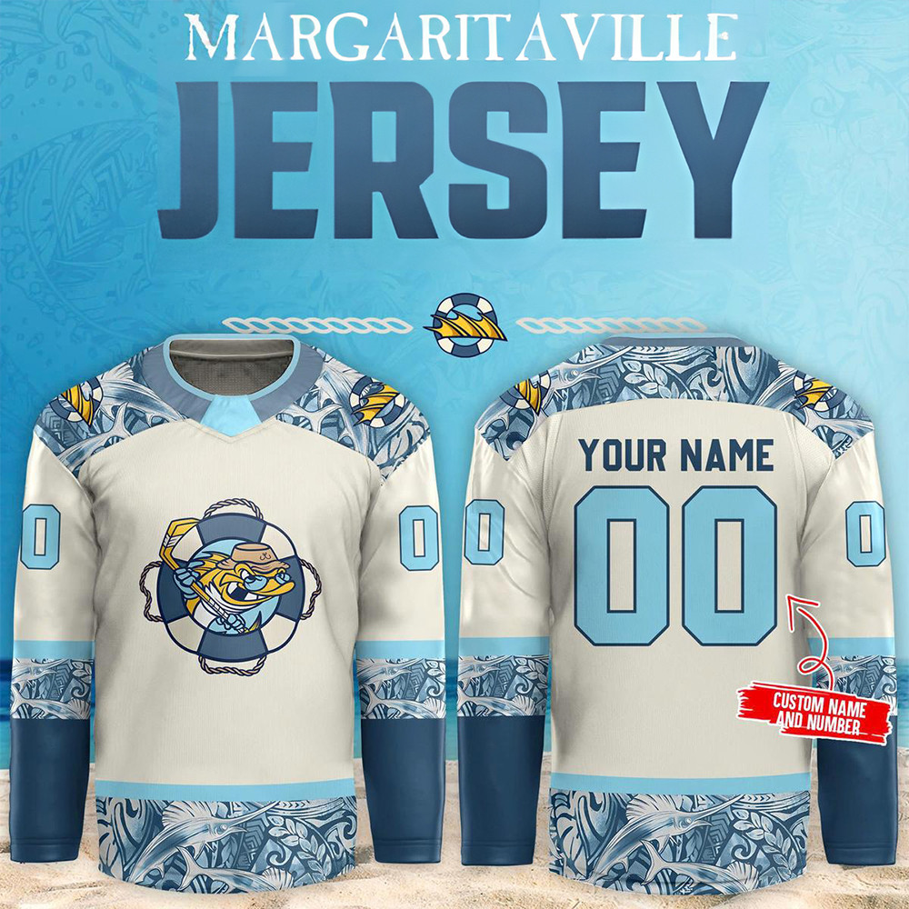 Personalized Toledo Walleye Margaritaville Long Sleeve Shirt Cool Gifts For Hockey Fans-1