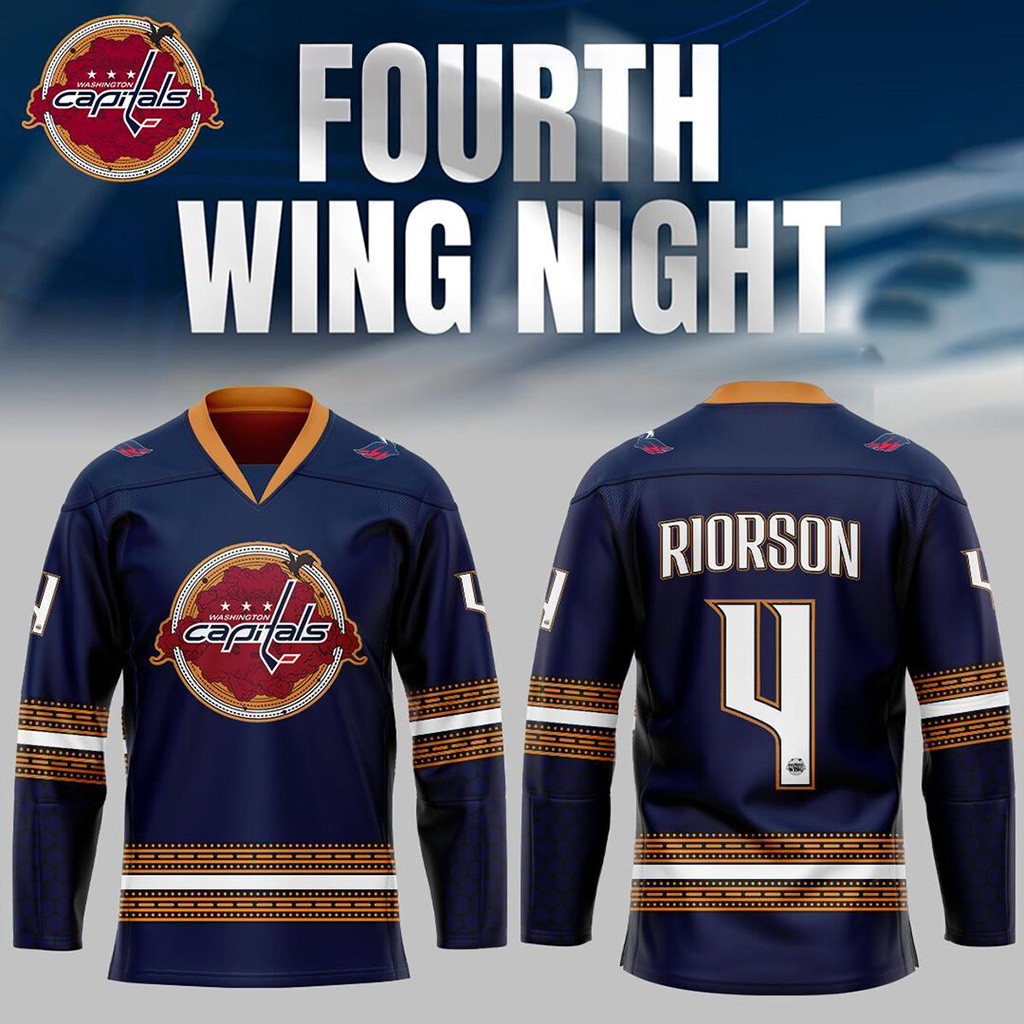 Personalized Washington Capitals X Fourth Wing Night Hockey Jersey Washington Capitals Merch-1