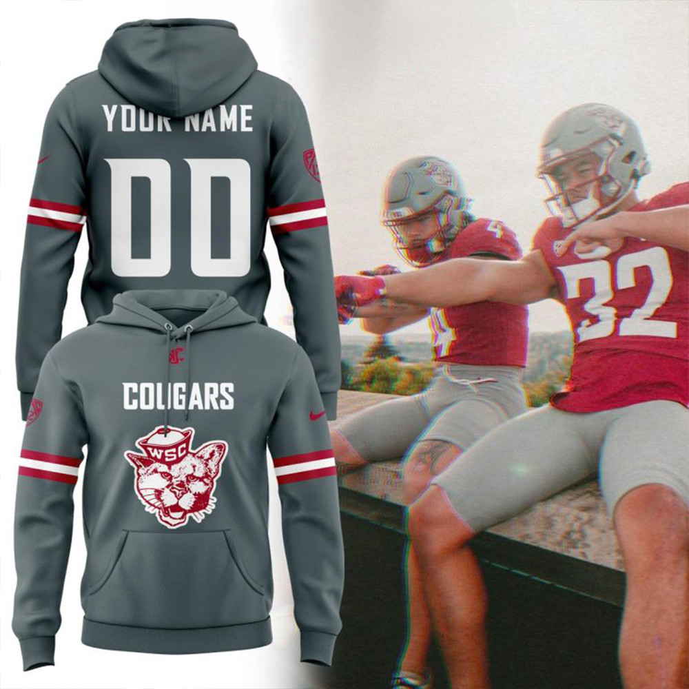 Personalized Washington State Cougars Hoodie Best Gifts For Football Fans-1