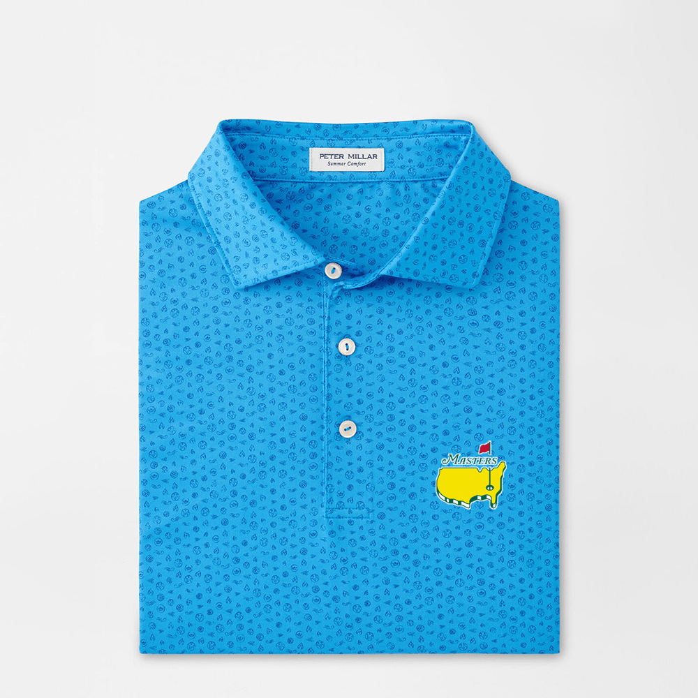 Peter Millar Masters Polo Shirt Blue Official Masters Merchandise Golf Gift Ideas For Men-1