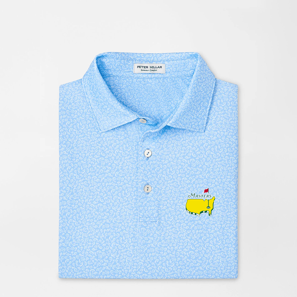 Peter Millar Masters Polo Shirt Blue Official Masters Merchandise Golf Lovers Gifts For Husband-1