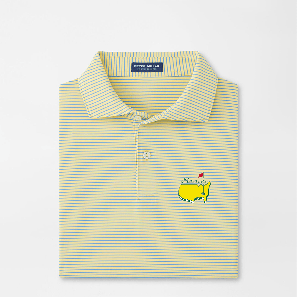 Peter Millar Masters Polo Shirt Yellow Official Masters Merchandise Presents For Golf Lovers-1
