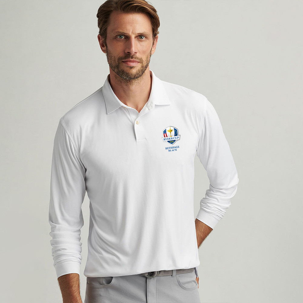 Peter Millar Ryder Cup Long Polo Shirt 2025 Ryder Cup Merch Golf Apparel Good Fathers Day Gifts-1
