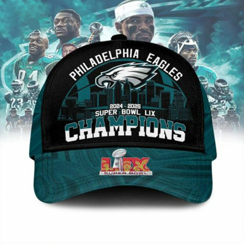 Philadelphia Eagles 2024 2025 Super Bowl LIX Champions Hat For Football Fan NFL Shop-1