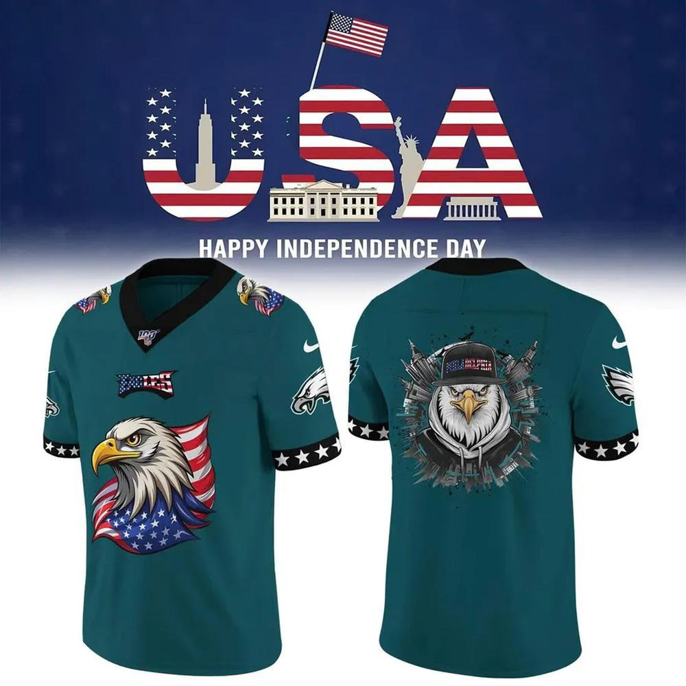Philadelphia Eagles 2025 Independence Day Football Jersey Philadelphia Eagles Merch-1