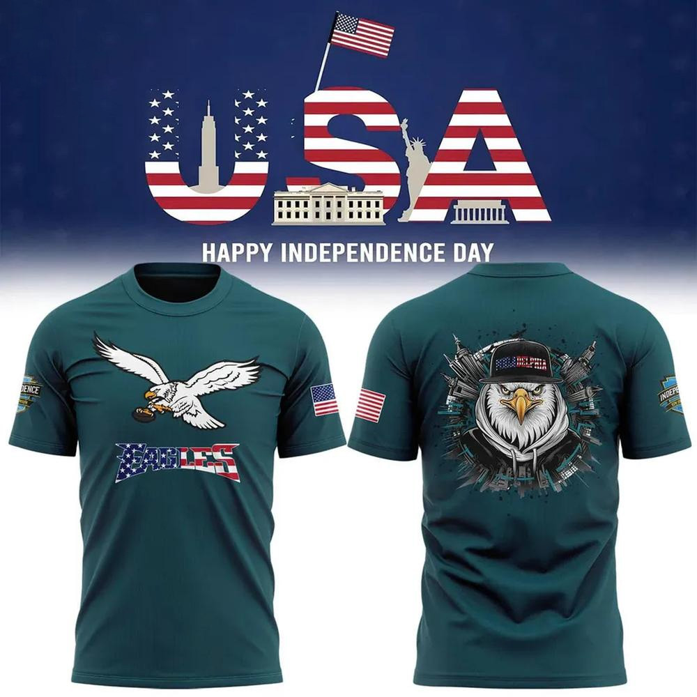 Philadelphia Eagles 2025 Independence Day Special T-Shirt Philadelphia Eagles Merch-1