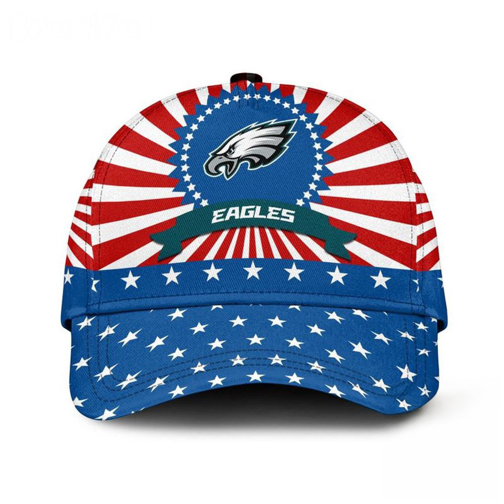 Philadelphia Eagles American Flag Pattern Independence Day Hat Philadelphia Eagles Merch-1