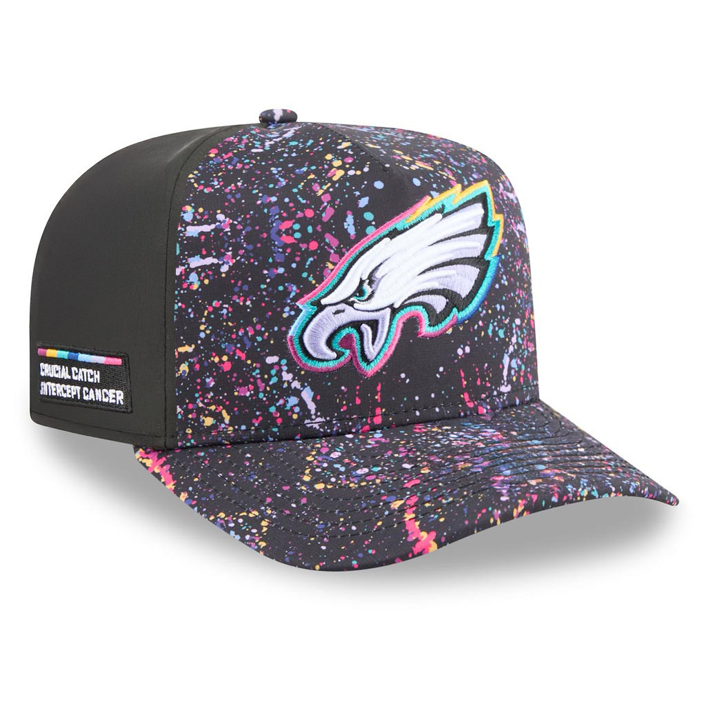 Philadelphia Eagles Crucial Catch NFL Hat 2025 Rainbow Eagles Merch Gift For Men-1