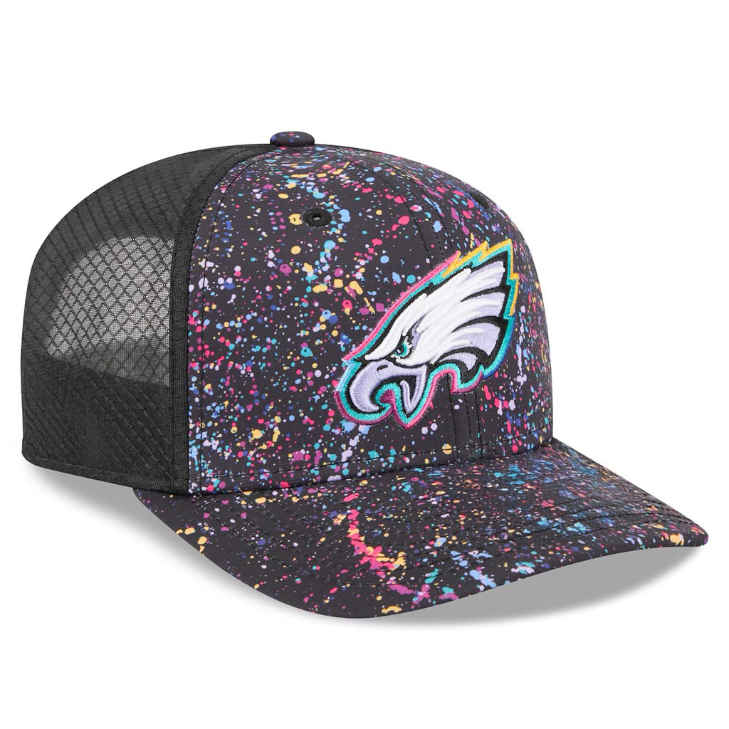 Philadelphia Eagles Crucial Catch NFL Trucker Hat 2025 Rainbow Eagles Merch Brother Gifts-1