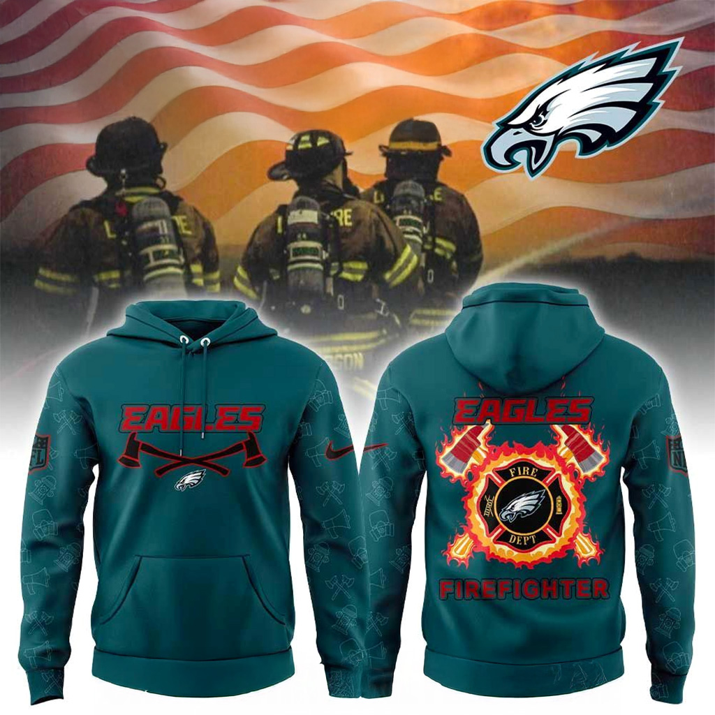 Philadelphia Eagles Firefighter Appreciation Hoodie Eagles Merch Gift Ideas For Football Lovers-1