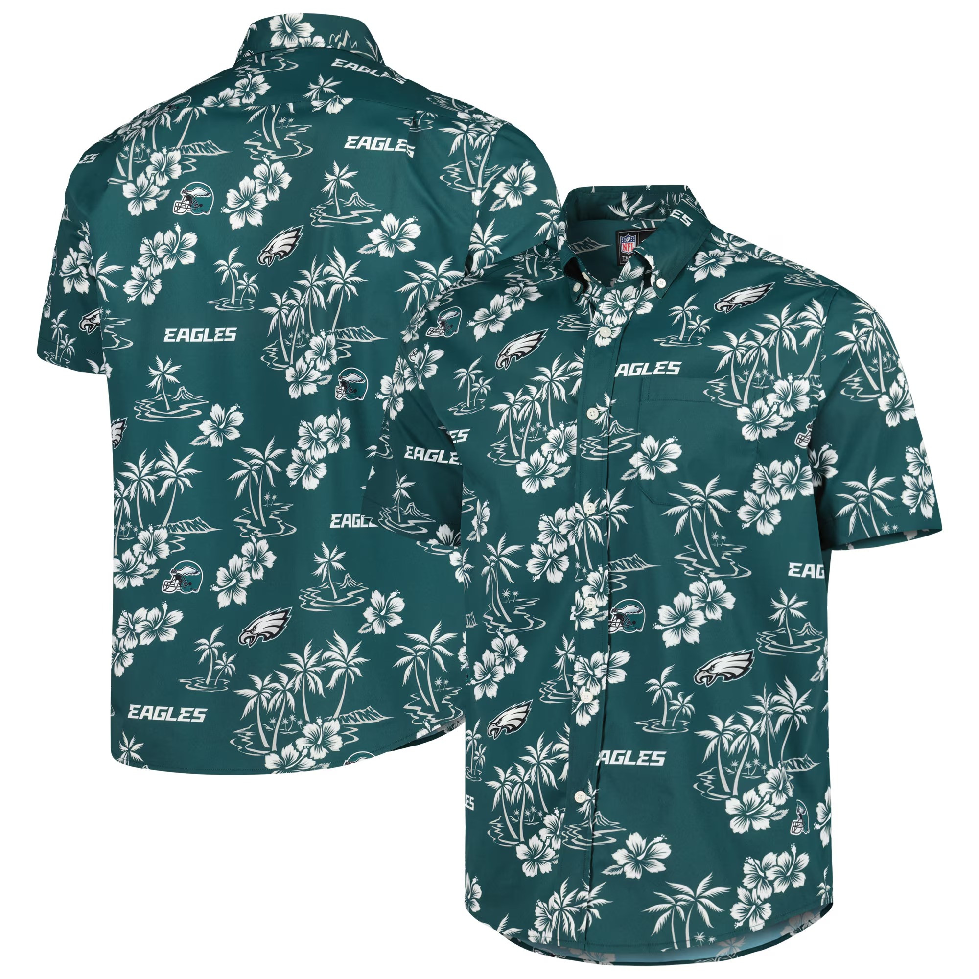 Philadelphia Eagles Hawaiian Shirt NFL Aloha Shirt Best Father's Day Gifts For Dad-1