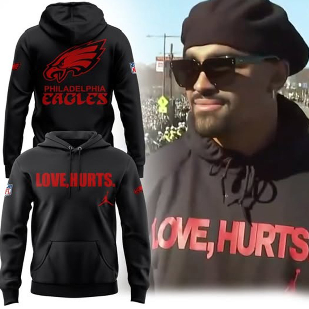 Philadelphia Eagles Love Hurts Hoodie Gifts For Football Fan-1