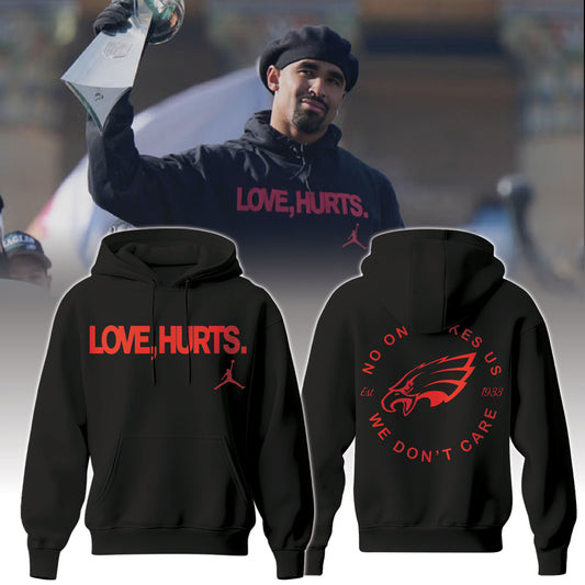Philadelphia Eagles Love Hurts Super Bowl LIX Champions Hoodie Best Gifts For Football Fans-1