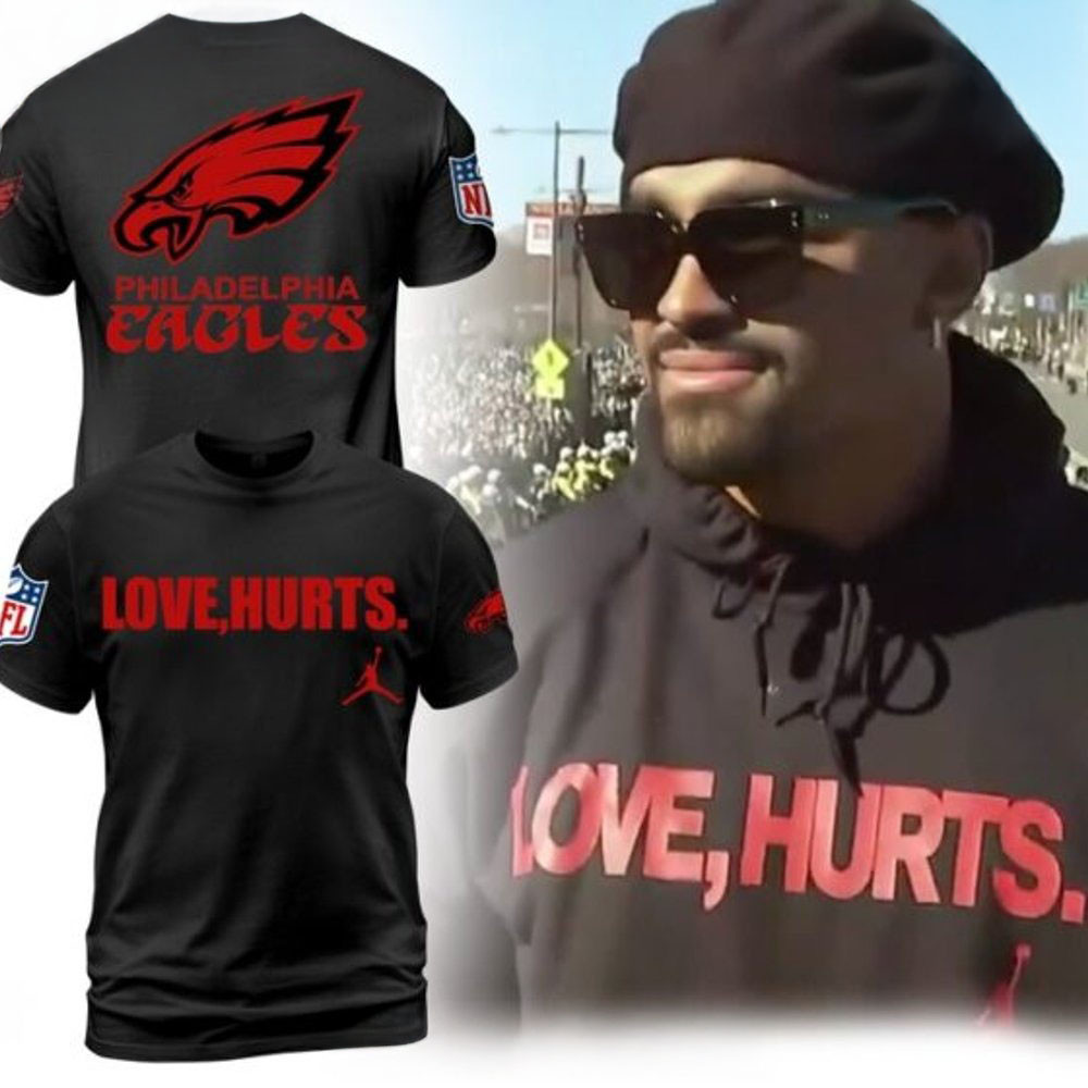 Philadelphia Eagles Love Jalen Hurts T-Shirt Father's Day Presents For Son-1