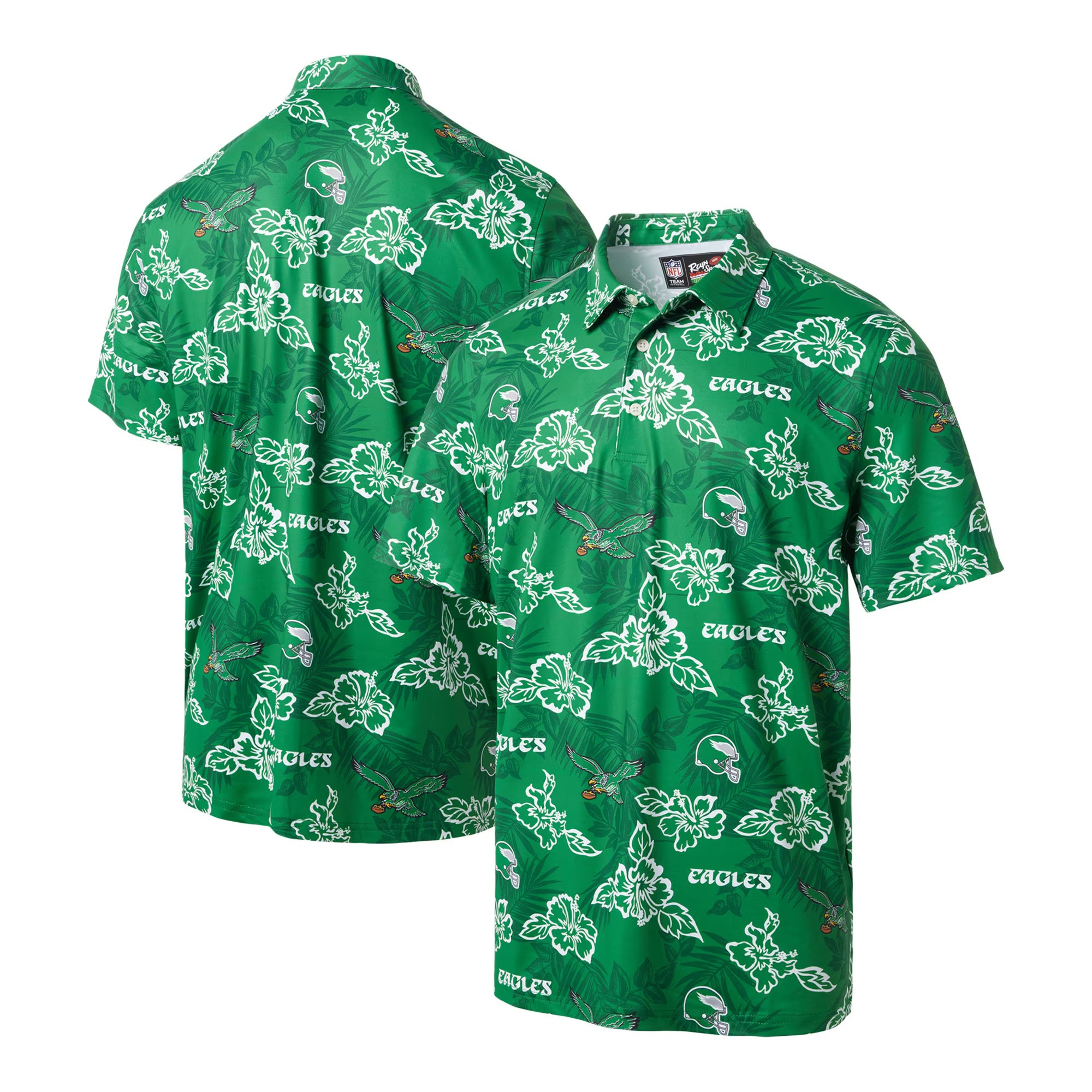 Philadelphia Eagles Polo Shirt NFL Aloha Shirt Step Dad Gifts For Football Lovers-1