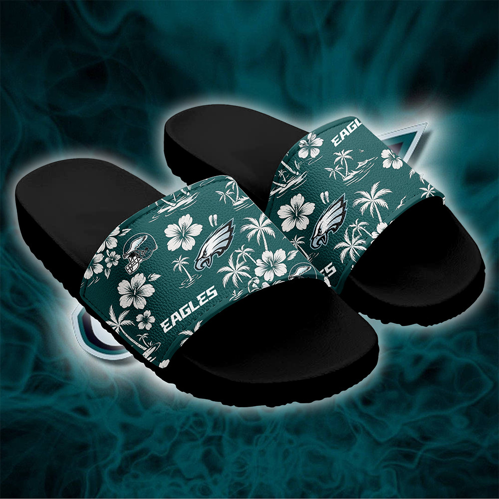 Philadelphia Eagles Slide Sandals Gift Ideas For Football Lovers-1