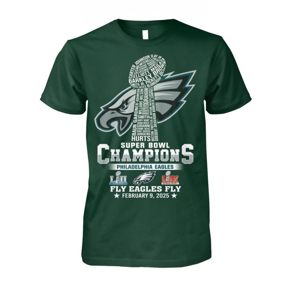 Philadelphia Eagles Super Bowl Champions Fly Eagles Fly T-Shirt Football Fan Gifts-1