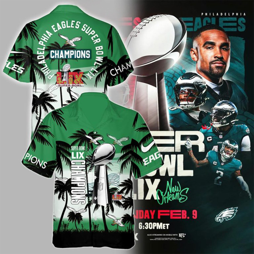 Philadelphia Eagles Super Bowl Champions Hawaiian Shirt Best Football Gifts-1