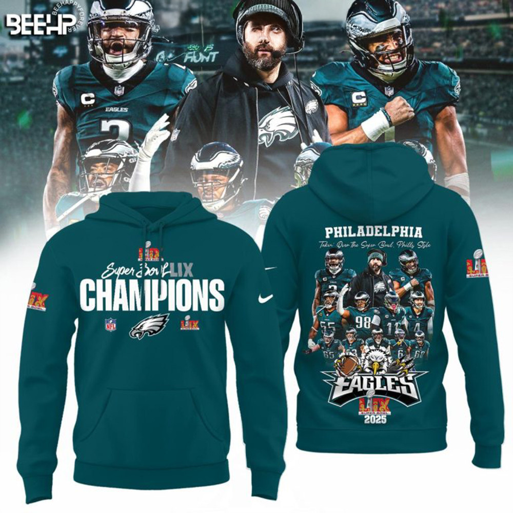 Philadelphia Eagles Super Bowl LIX Champions Best Team Hoodie Gift For Fan-1