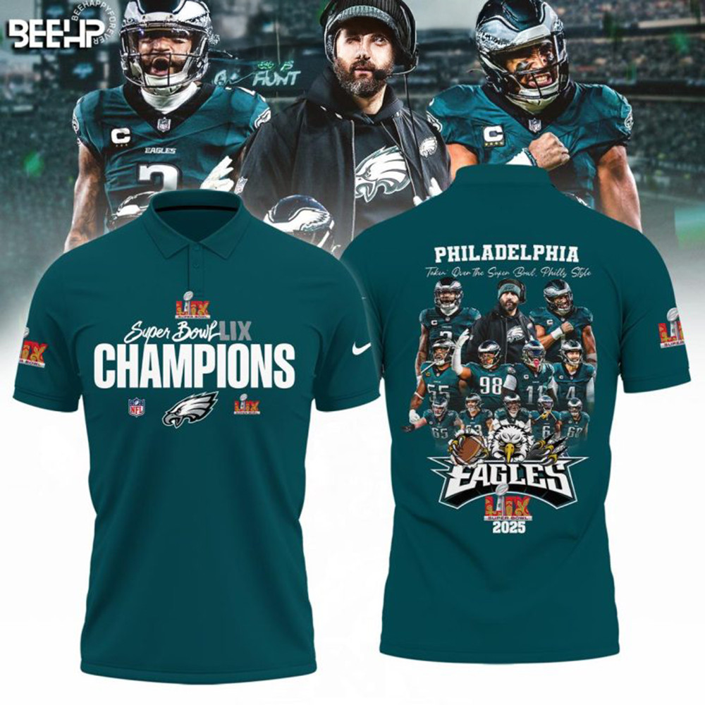 Philadelphia Eagles Super Bowl LIX Champions Best Team Polo Shirt Gift For Fan-1