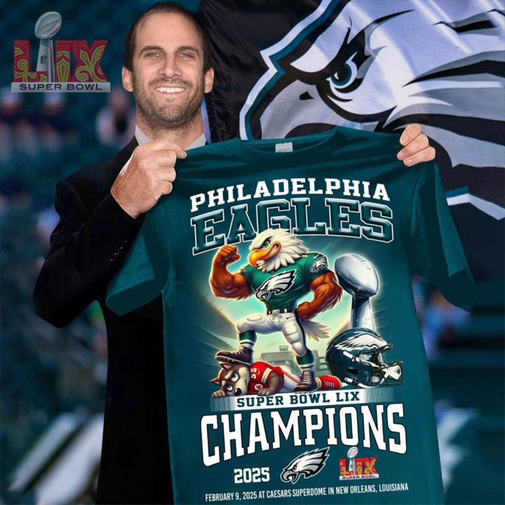 Philadelphia Eagles Super Bowl LIX Champions T-Shirt Best Gift For Football Lovers-1