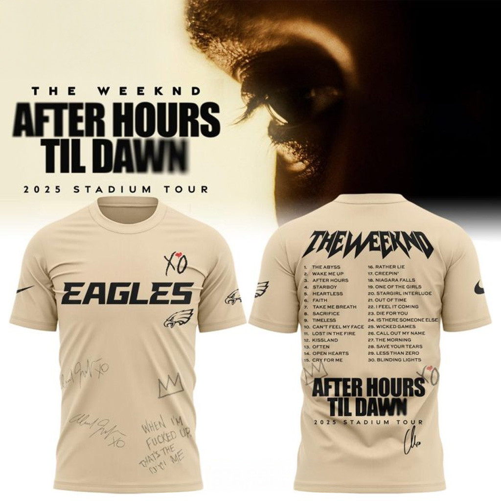 Philadelphia Eagles X The Weeknd After Hours Til Dawn Tshirt-1
