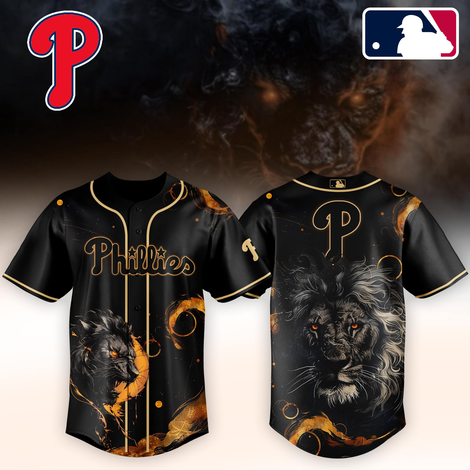 Philadelphia Phillies Mlb X Lion Baseball Jersey For Fans-1