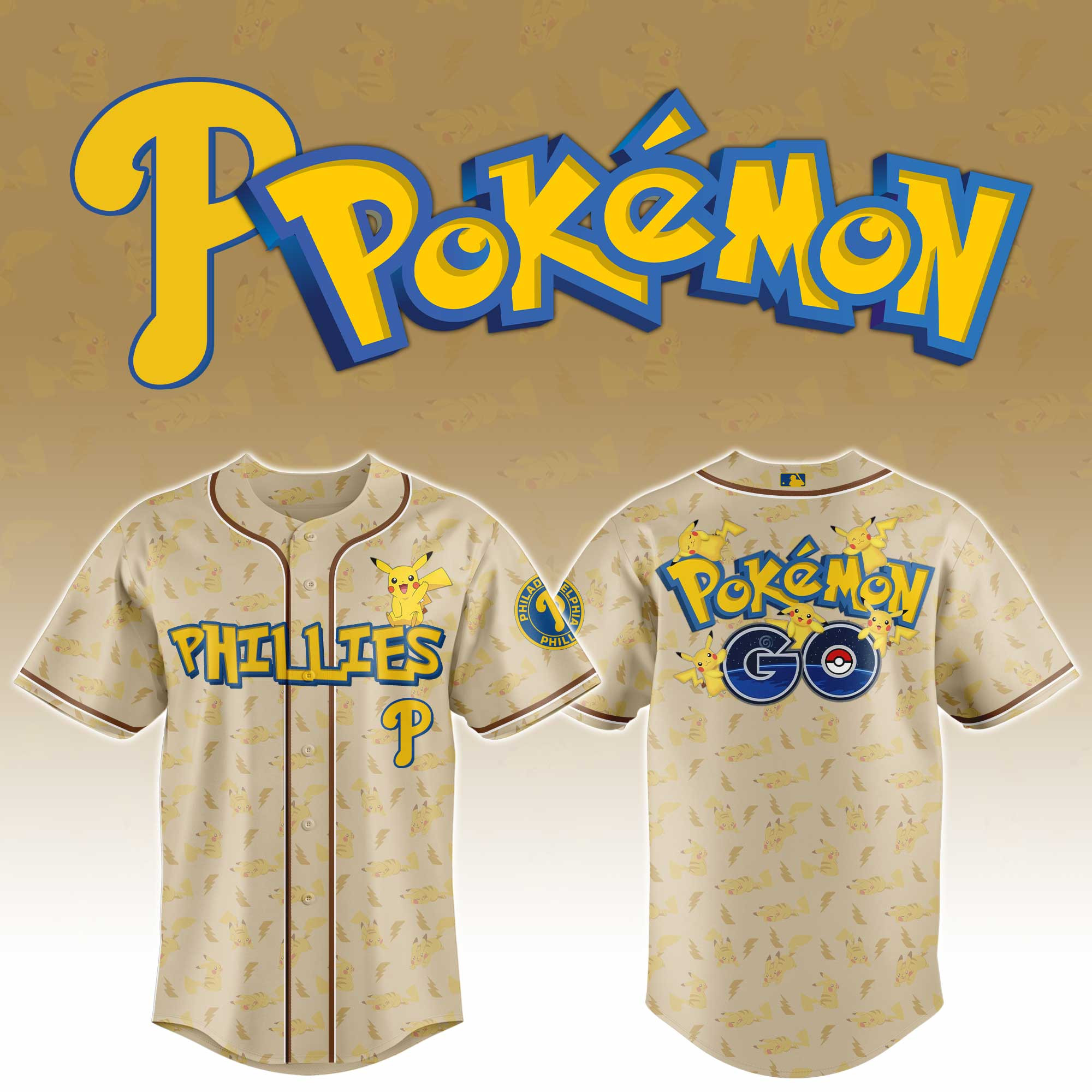 Philadelphia Phillies Mlb X Pokemon Go Master Baseball Jersey For Fans-1