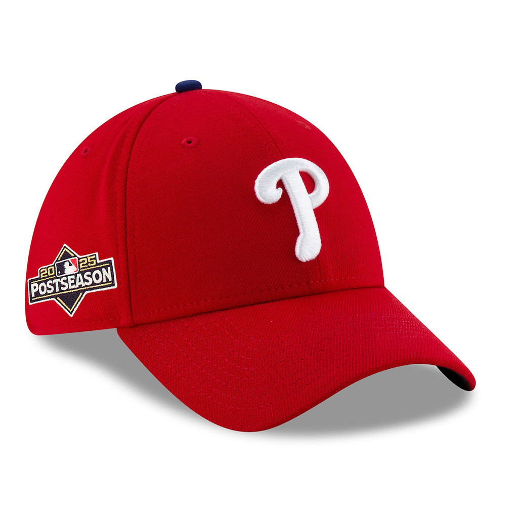 Philadelphia Phillies Red 2025 MLB Postseason 39thirty Embroidered Hat Phillies Merch-1