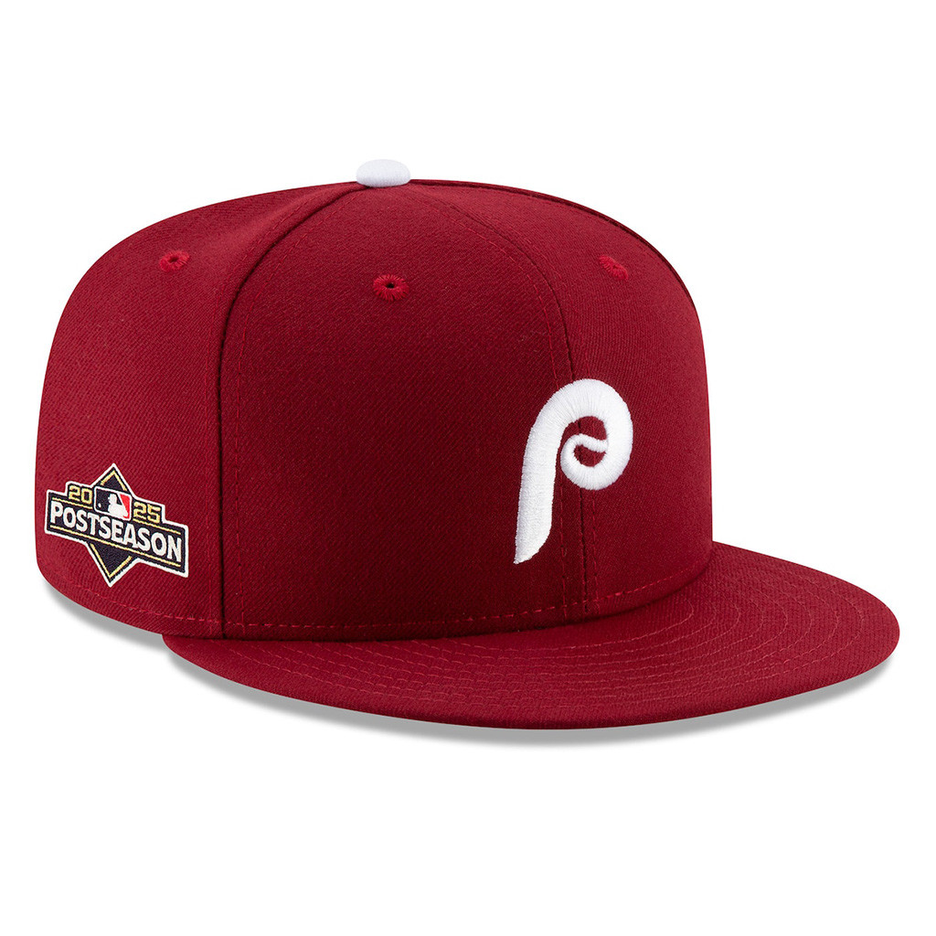 Philadelphia Phillies Red 2025 MLB Postseason 59fifty Embroidered Snapback Hat Fan Merch-1