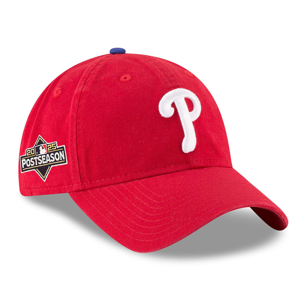 Philadelphia Phillies Red 2025 MLB Postseason 9twenty Embroidered Hat Phillies Merch Gifts-1