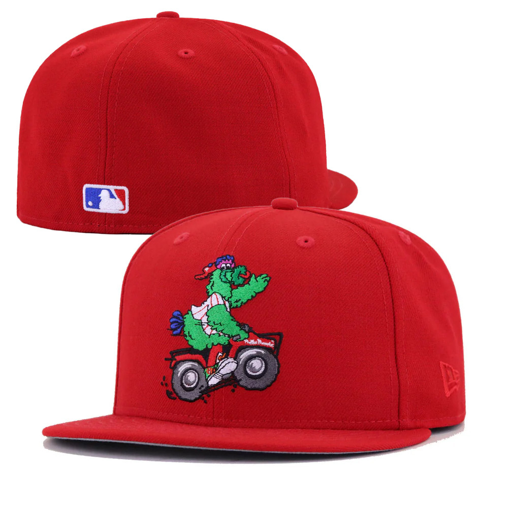 Philadelphia Phillies Scarlet PHANATIC ATV New Era 59Fifty Hat Gifts For Baseball Fans-1