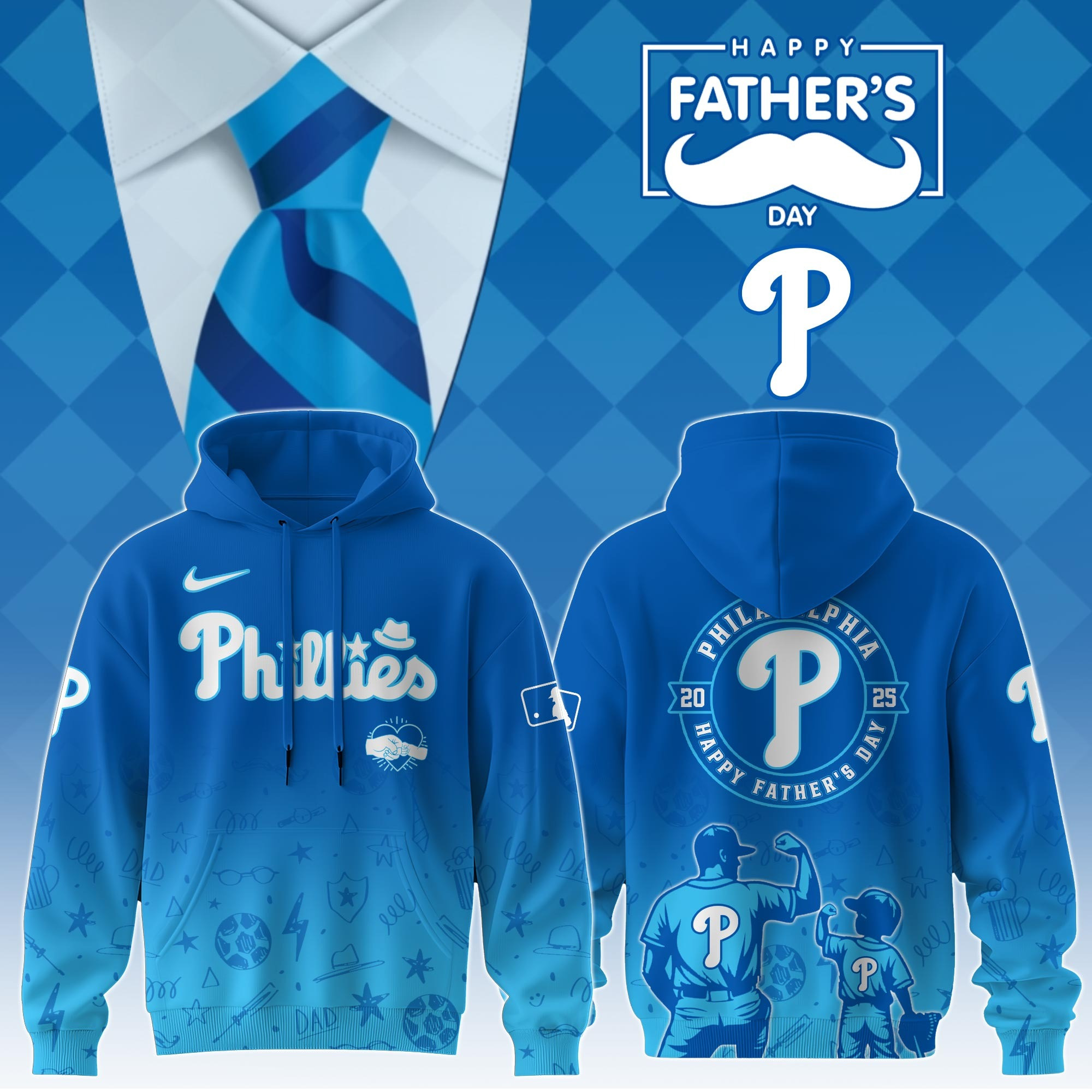 Philadelphia Phillies Special Father's Day Limited Edition Hoodie Philadelphia Phillies Merch-1 Philadelphia Phillies Special Father's Day Limited Edition Hoodie Philadelphia Phillies Merch-1