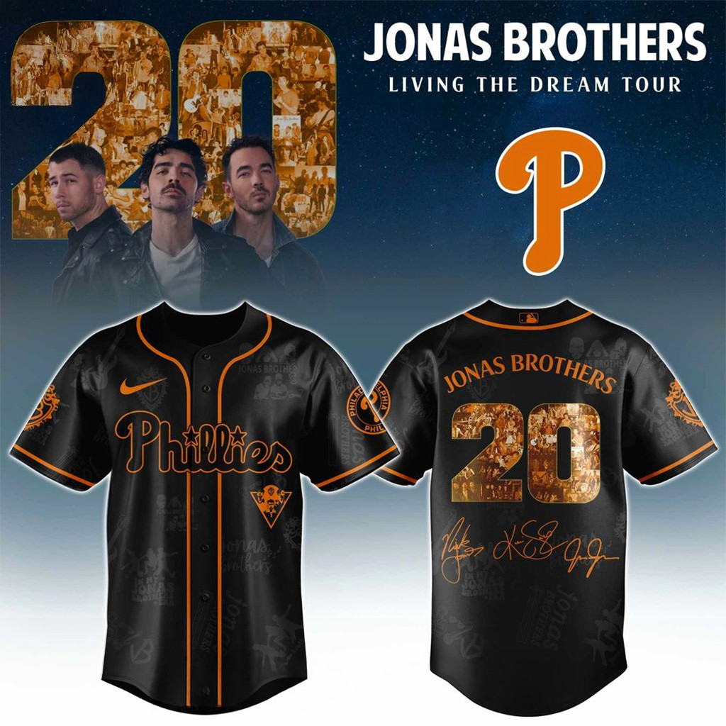 Philadelphia Phillies X Jonas Brothers Living The Dream Tour 2025 Jersey Phillies Merch Gifts-1