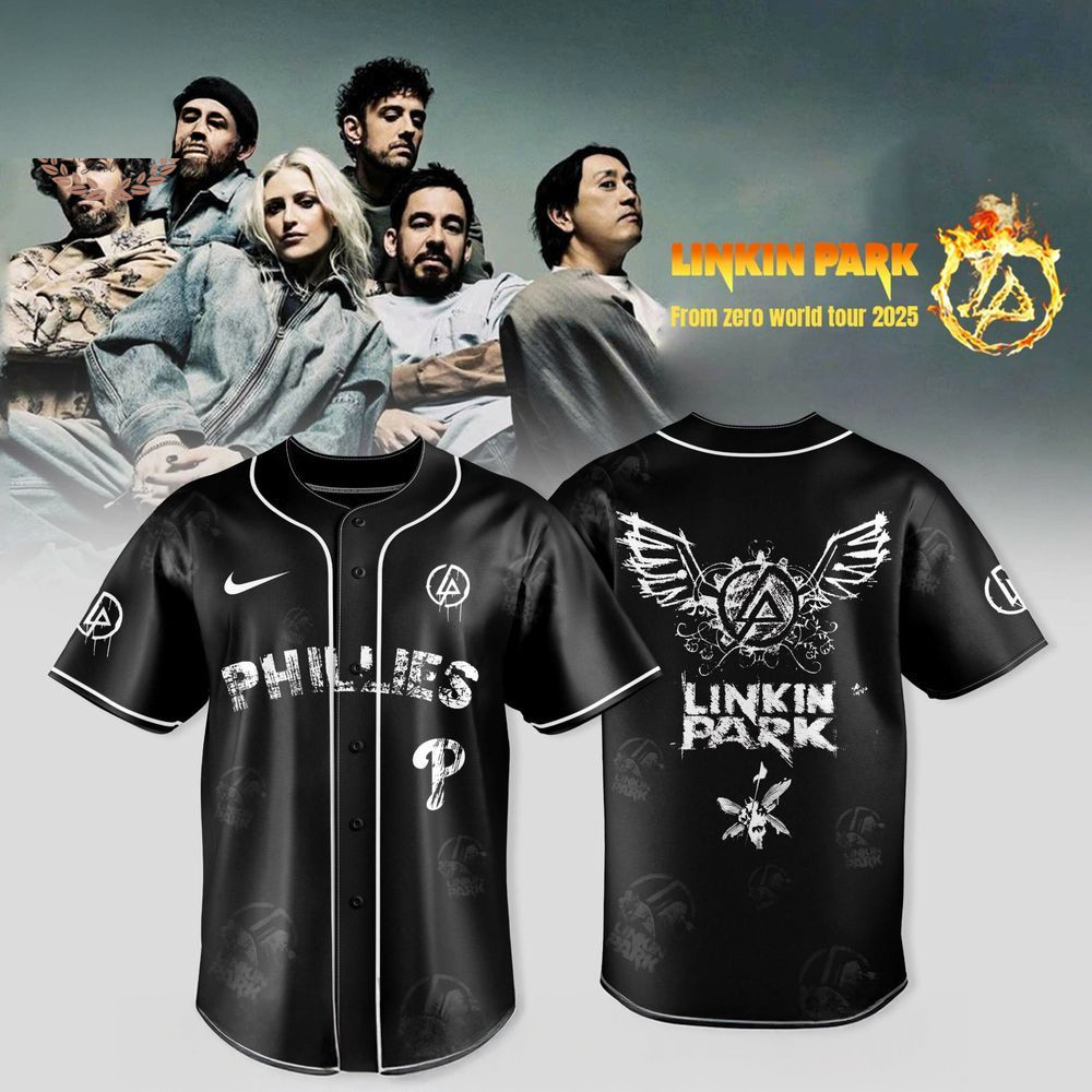 Philadelphia Phillies X Linkin Park From Zero World Tour 2025 Jersey Philadelphia Phillies Merch-1