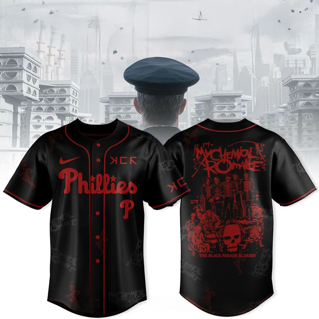Philadelphia Phillies X My Chemical Romance Tour 2025 Jersey Philadelphia Phillies Merch Men's-1