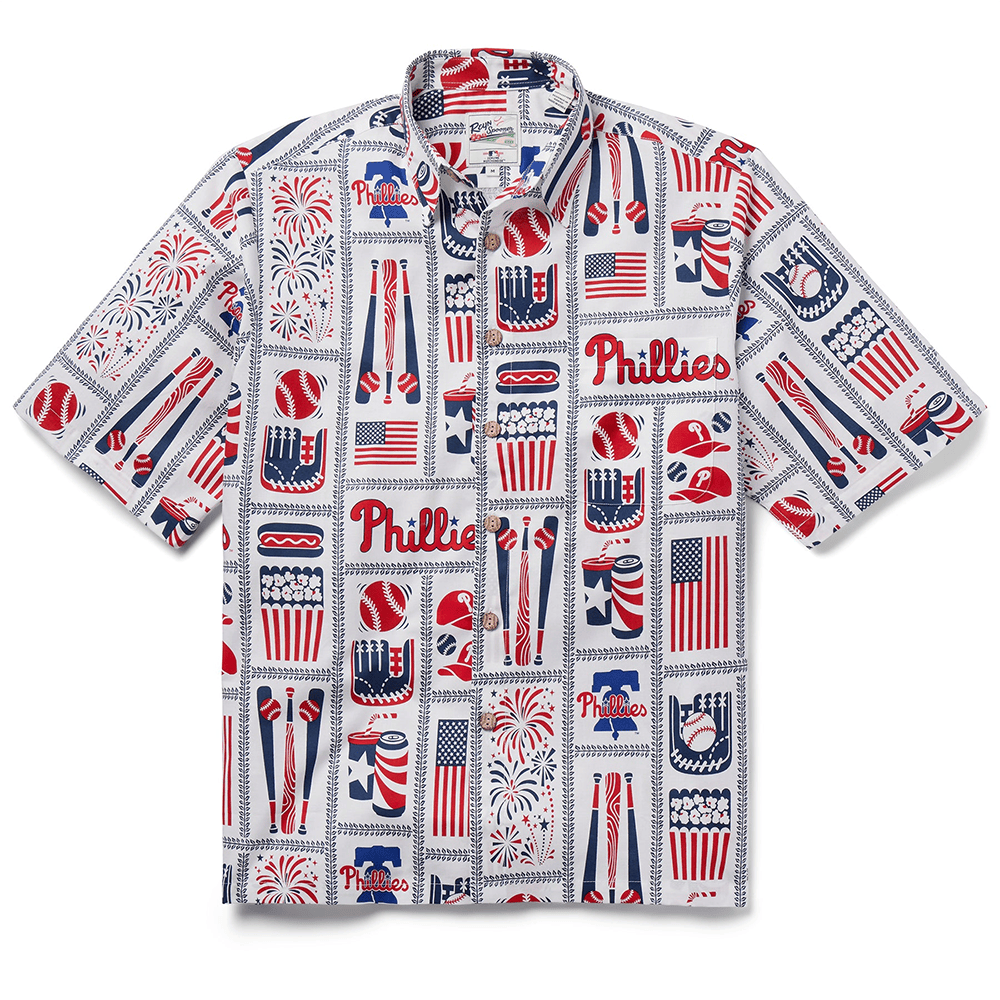 Phillies Hawaiian Shirt Philadelphia Phillies Merch Father's Day Gifts For Baseball Fans-1 Phillies Hawaiian Shirt Philadelphia Phillies Merch Father's Day Gifts For Baseball Fans-1