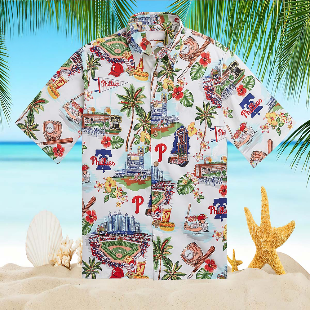 Phillies Scenic Hawaiian Shirt Philadelphia Phillies Merch Best Father's Day Gifts For Fans-1