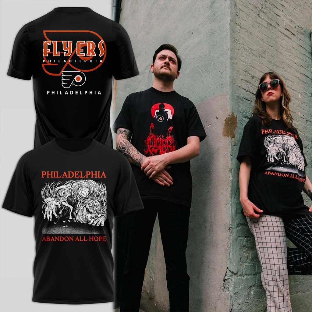 Philly Hockey And Horror T-Shirt Philadelphia Flyers Merch Christmas Gifts For Boyfriend-1