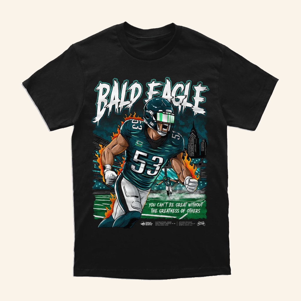Philly Sports Shirts Merch Zack Baun Bald Eagle Shirt Gifts For Football Fans-1