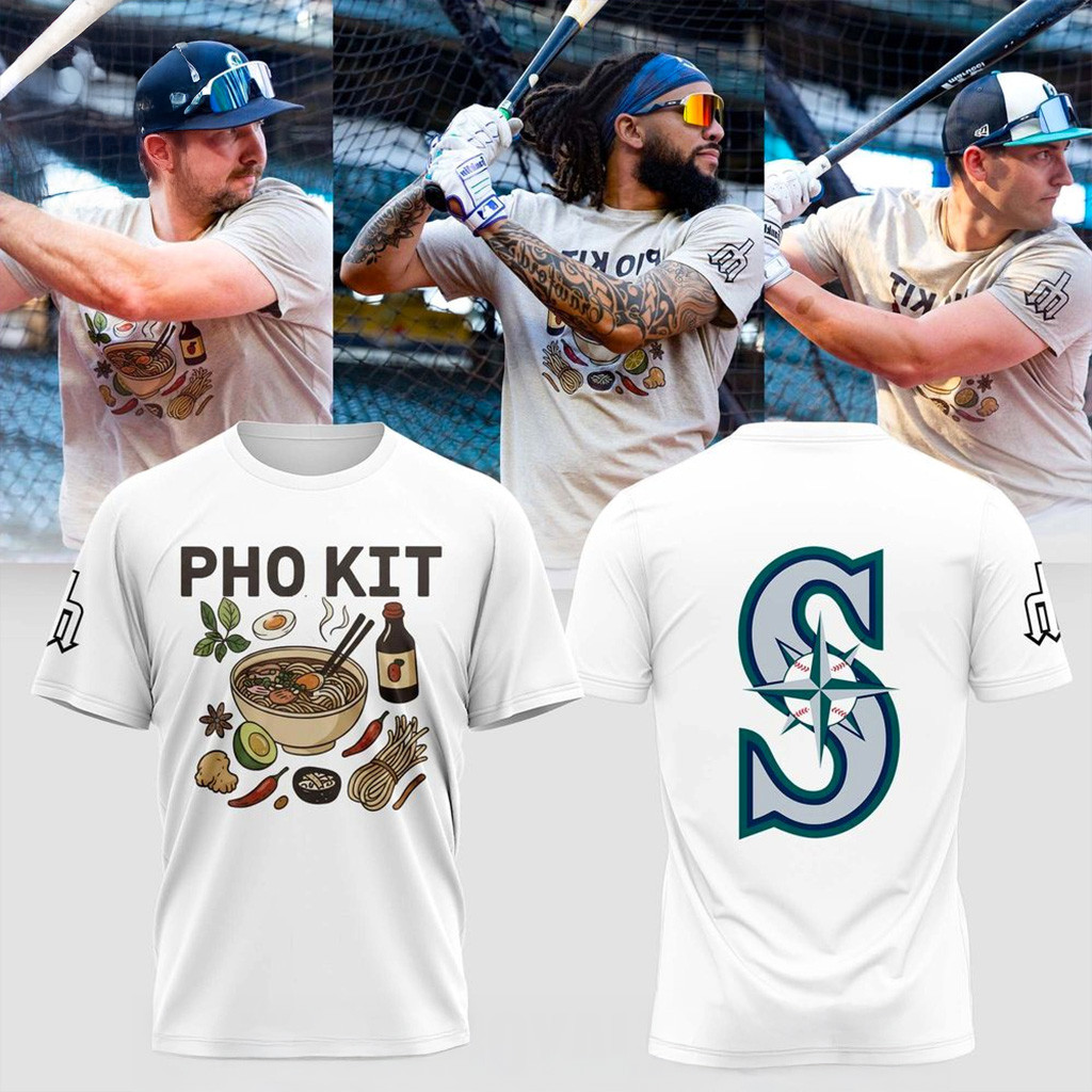 Pho Kit x Seattle Mariners T-Shirt Seattle Mariners Merch Best Gift For Friend-1 Pho Kit x Seattle Mariners T-Shirt Seattle Mariners Merch Best Gift For Friend-1