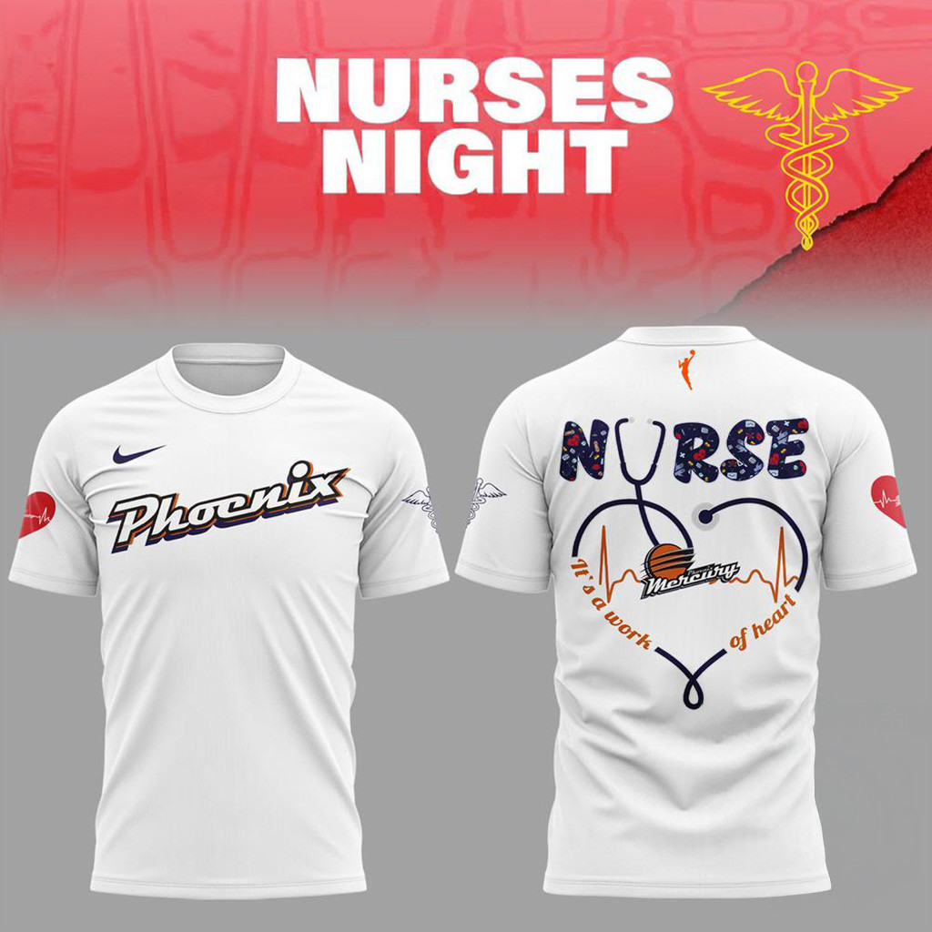 Phoenix Mercury Nurses 2025 White Shirt Best Gift For A Basketball Fan-1