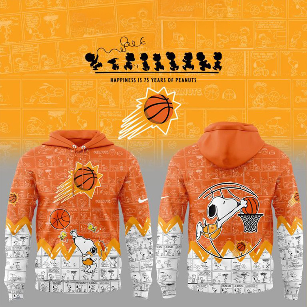Phoenix Suns 75th Anniversary Of Peanuts Hoodie Gift For Basketball Lover-1