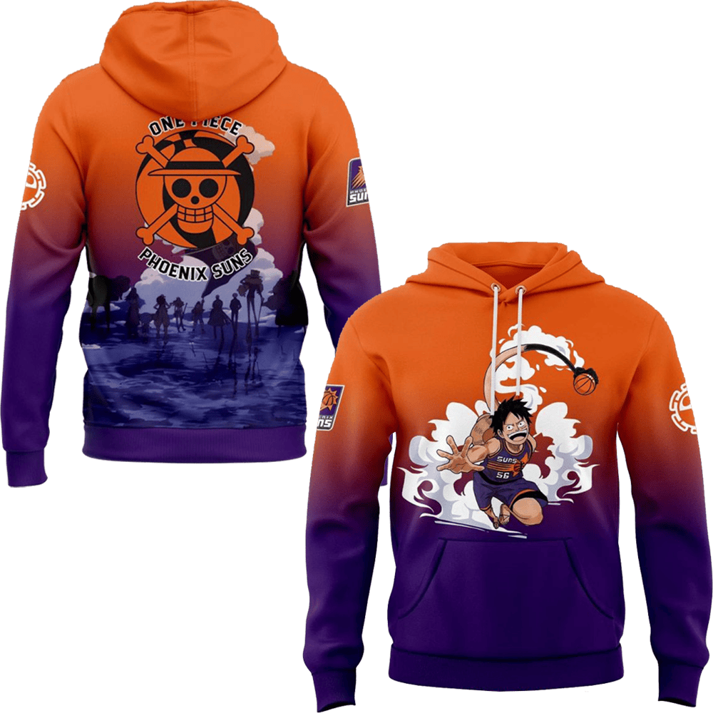 Phoenix Suns x One Piece Hoodie Phoenix Suns Merch Father's Day Gifts For Son In Law-1
