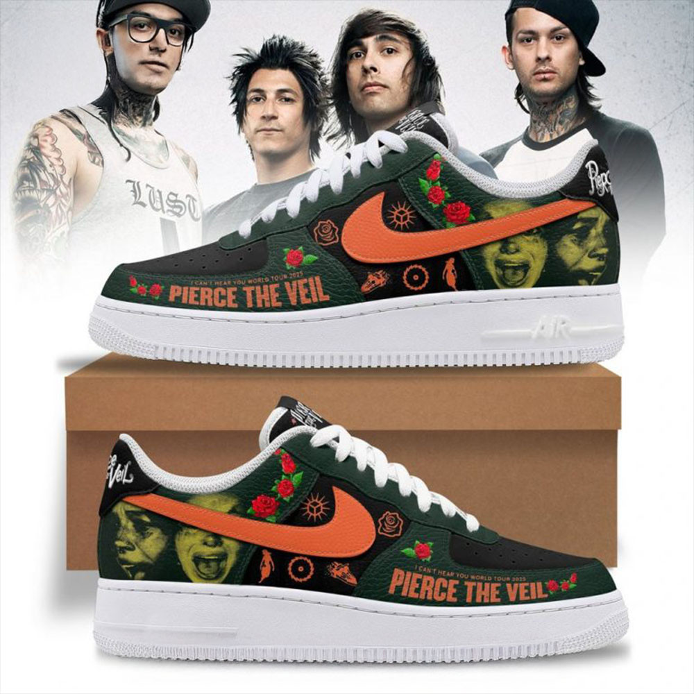 Pierce The Veil I Can't Hear You World Tour Nike Air Force 1 Pierce The Veil Merch Fans Gifts-1