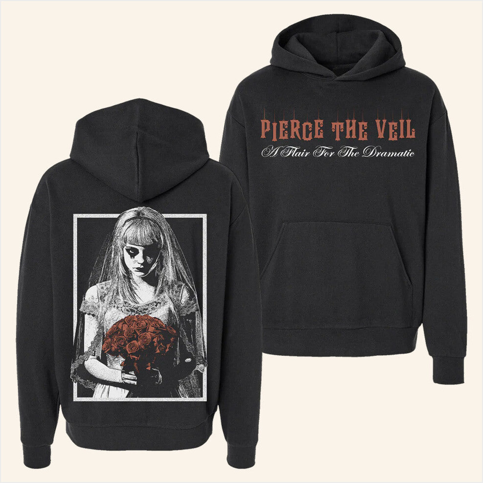 Pierce The Veil Merch A Flair For The Dramatic Bride Hoodie Black Gifts For Friends-1