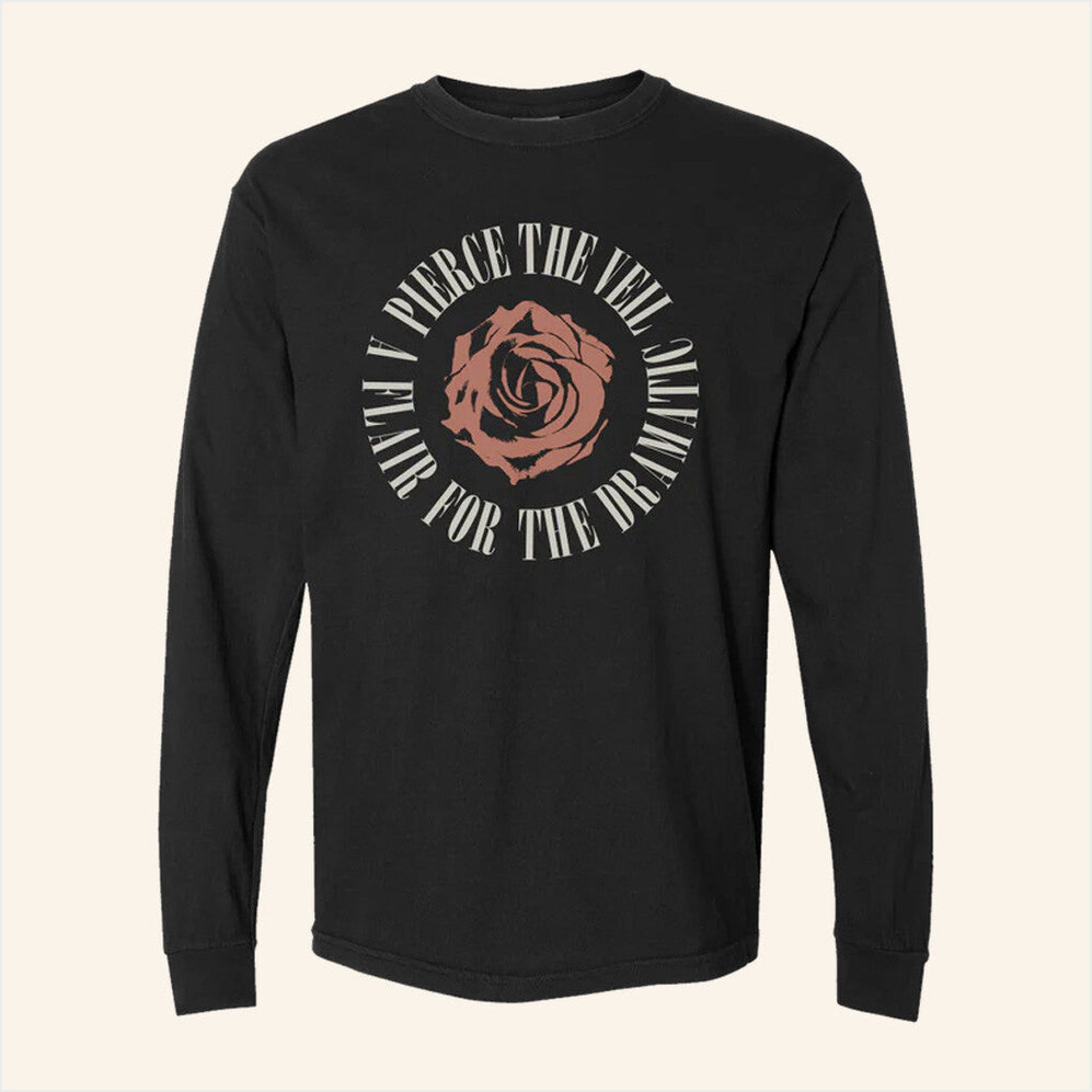 Pierce The Veil Merch A Flair For The Dramatic Rose Long Sleeve Shirt Gifts For Him-1