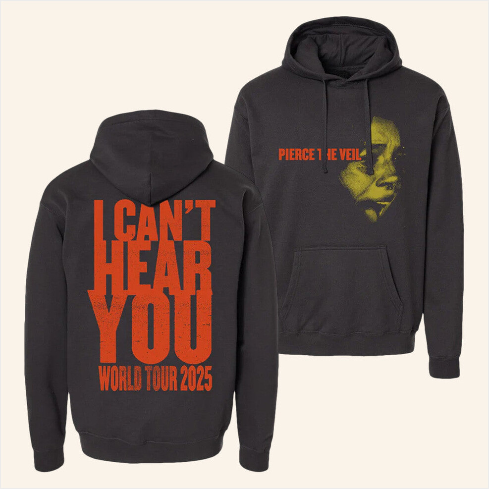 Pierce The Veil Merch Black Screamer Hoodie Best Gifts For Husband Birthday Gifts For Besties-1