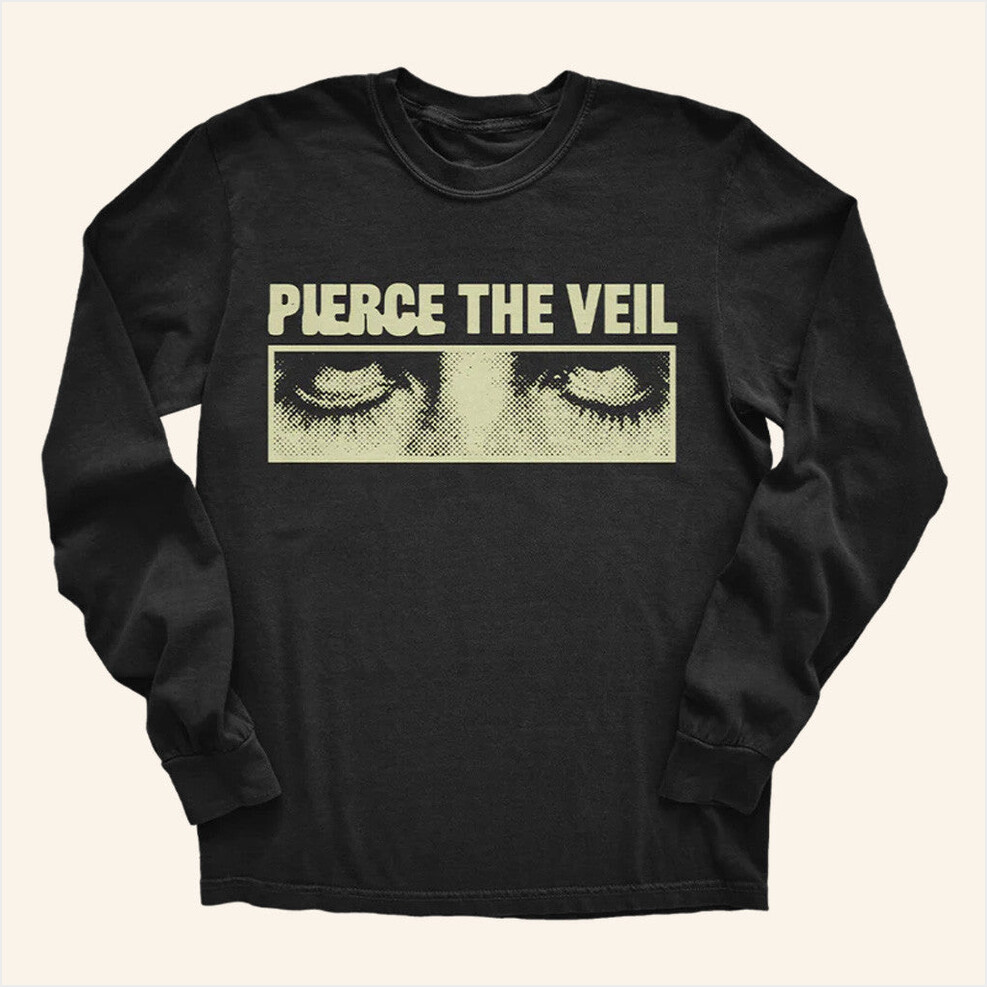 Pierce The Veil Merch Eyes Long Sleeve T-Shirt Unique Gift For Boyfriend Gifts For Besties-1