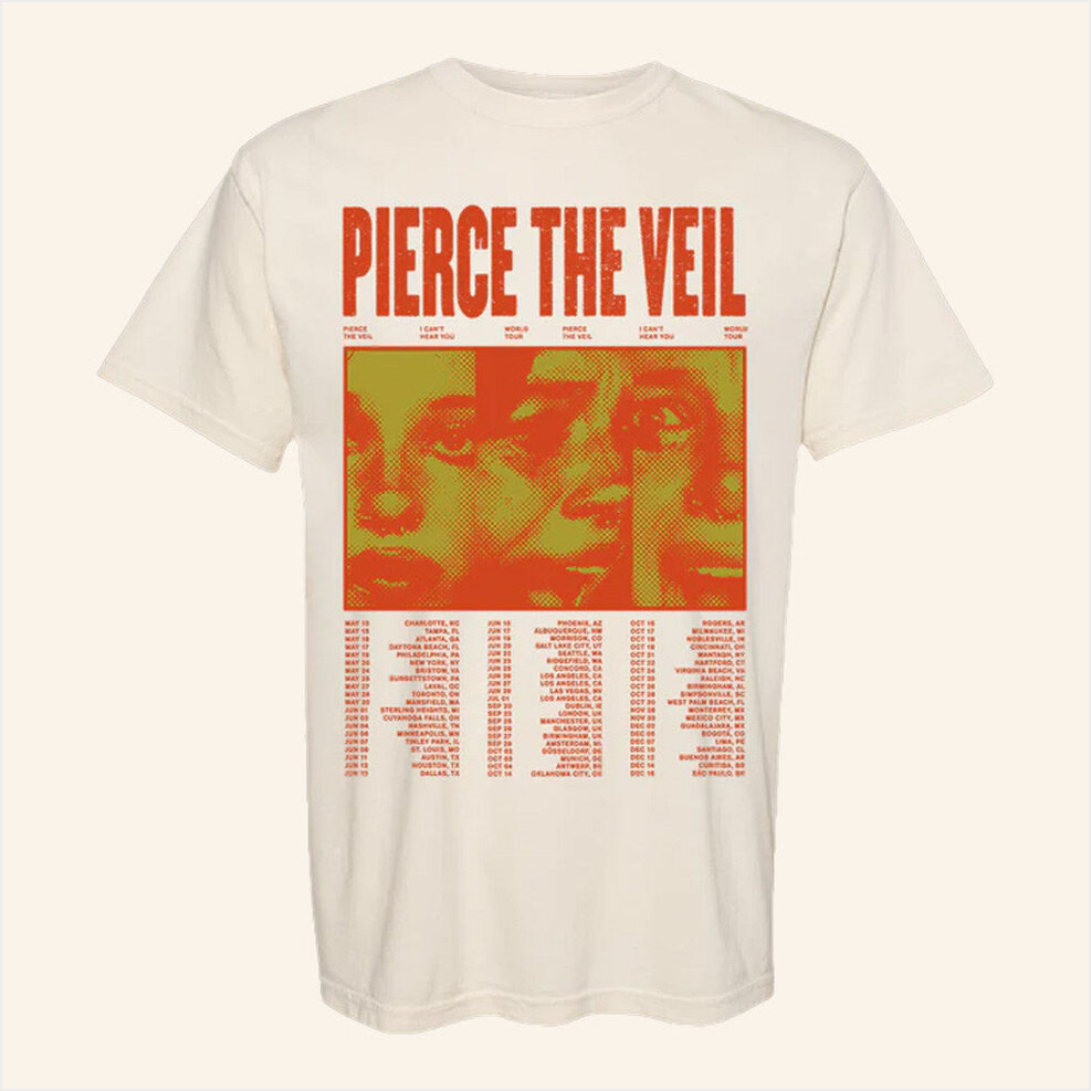 Pierce The Veil Merch Ivory Screamblocks T-Shirt Gifts For Dudes Birthday Gifts For Besties-1